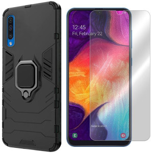 Etui Do Samsung Galaxy A50 Sm-a505 Ring + Szkło 9h