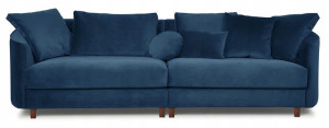 Sofa duża czteroosobowa glamour poduchy welur JUNI