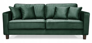 Sofa trzyosobowa welur poduchy glamour kolory KANO