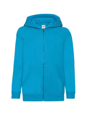 Fruit of the Loom Bluza dziecięca z kapturem i zamkiem 140 cm lazurowy