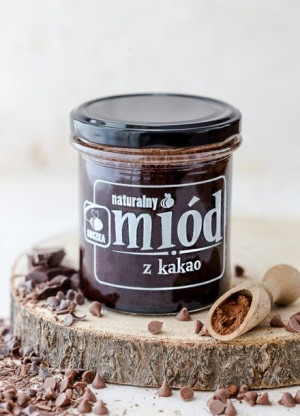 Miód z kakao wielokwiatowy z pasieki 0,35 kg Miody Suszka