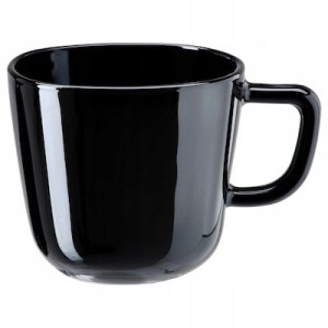 Duży Kubek Czarny Z Uchem 370 Ml Ikea