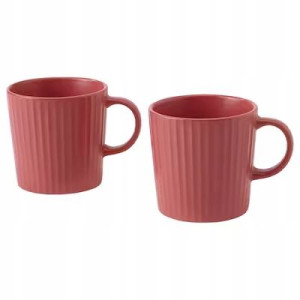 Kubek 2 Szt Ciemnoróżowy 300 Ml Kejserlig Ikea