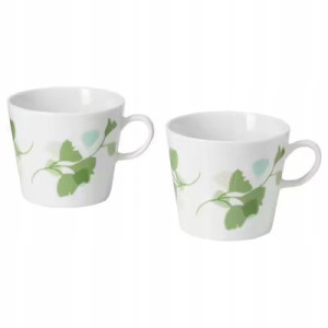 Kubek 2 Szt Wzór W Liście 330 Ml Stilenlig Ikea