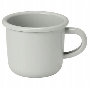 Kubek Metalowy Jasnoszary Emaliowany 360ml Egendom
