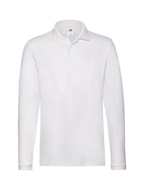 Fruit of the Loom Polo męskie Premium z długim rękawem M biały