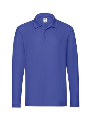 Fruit of the Loom Polo męskie Premium z długim rękawem S niebieski