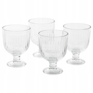 KIELICH/PUCHAR 4 szt,PIĘKNE STARE szkło 280ml IKEA