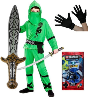Strój Przebranie Ninja Karty Lego Ninjago Miecz