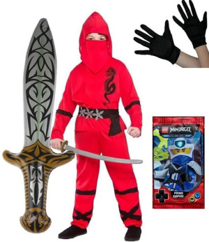 Strój Przebranie Ninja Karty Lego Ninjago Miecz