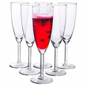 Kieliszki Do Szampana 6 Szt Szkło Bezbarwne 210ml