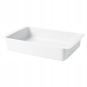 Naczynie żaroodporne porcelana biała 38x26 cm IKEA