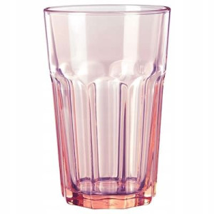 SZKLANKI 4 szt, grube szkło różowe 350ml IKEA
