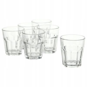 SZKLANKI 6 szt, grube szkło bezbarwne 350ml IKEA