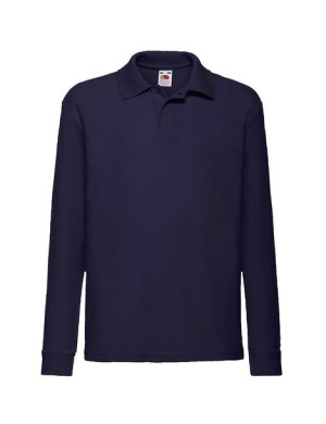 Fruit of the Loom Polo dziecięce z długim rękawem 164 cm ciemny granat