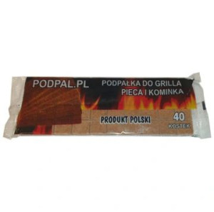 Podpałka Rozpałka Do Grilla 40 Kostek Brązowa