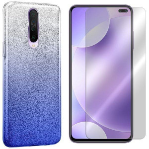 Etui Do Xiaomi Poco X2 Pokrowiec Bling + Szkło 9h