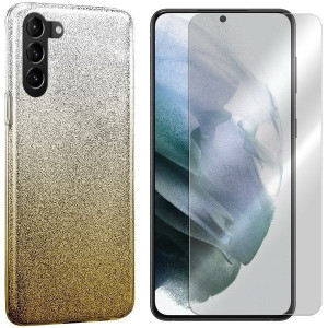 Etui Do Samsung Galaxy S21 Pokrowiec Bling + Szkło
