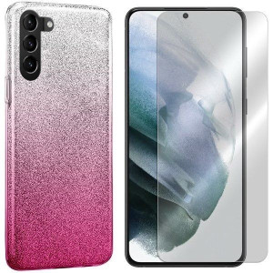 Etui Do Samsung Galaxy S21 Pokrowiec Bling + Szkło