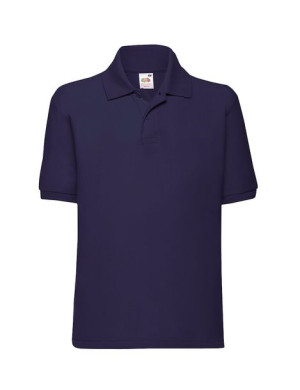 Fruit of the Loom Polo dziecięce 128 cm (7-8 lat) ciemny granat