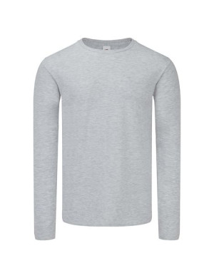 Fruit of the Loom Koszulka męska z długim rękawem Iconic XXL szary melanż