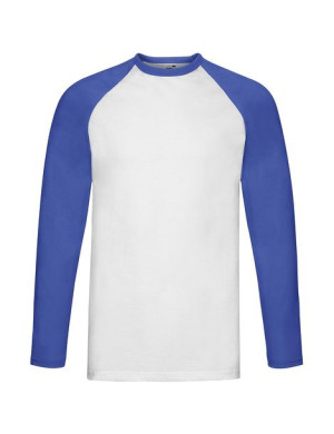 Fruit of the Loom Koszulka męska długi ręk Baseball XL biały/niebieski
