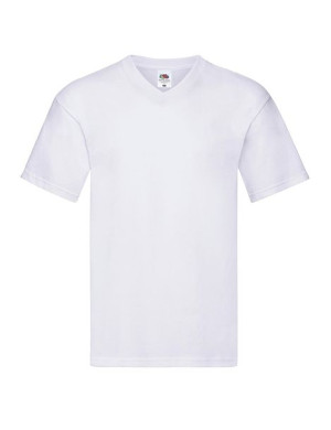 Fruit of the Loom Koszulka męska Vneck Original M biały