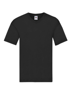 Fruit of the Loom Koszulka męska Vneck Original XL czarny