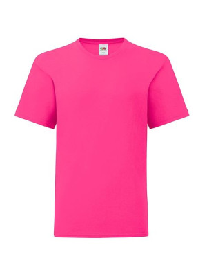 Fruit of the Loom Koszulka dziecięca Iconic 140 cm (9-11 lat) fuchsia