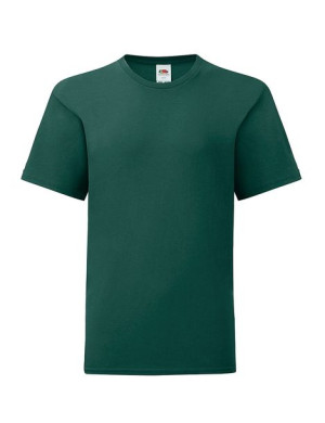 Fruit of the Loom Koszulka dziecięca Iconic 104 cm (3-4 lata) Leśny Zielony
