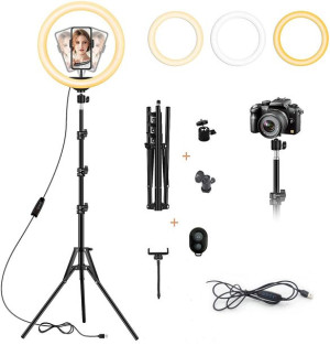  Lampa Pierścieniowa LED 26cm + Statyw + Pilot BT STREAM/ZDJĘCIA/MAKIJAŻ