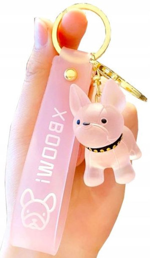 Buldog Pink Brelok Do Kluczy Torby Piesek Buldożek