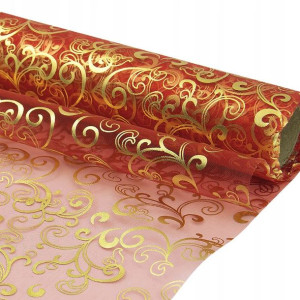 ORGANZA ORGANTYNA 36cm x 9m bieżnik - ORNAMENT