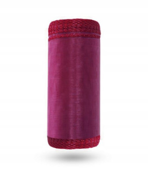 ORGANZA ORGANTYNA 12cm x 9m burgund - OBSZYTA