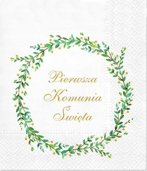 Serwetki komunijne na stół I Komunia Święta 20szt.