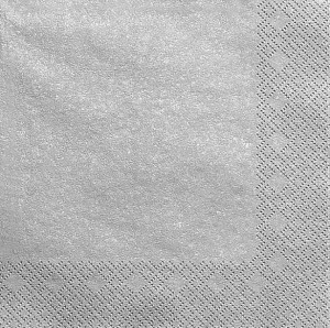 Serwetki 3 warstwowe 33x33cm SREBRNE 20szt