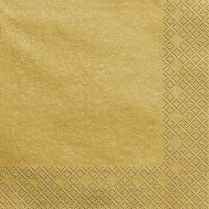 Serwetki 3 warstwowe 33x33cm ZŁOTE- 20szt
