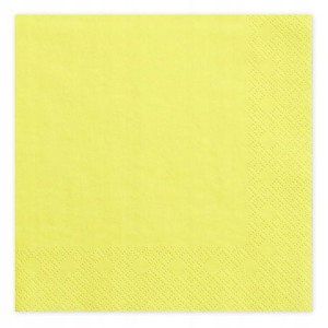 Serwetki 3 warstwowe 33x33cm ŻÓŁTE - 20szt