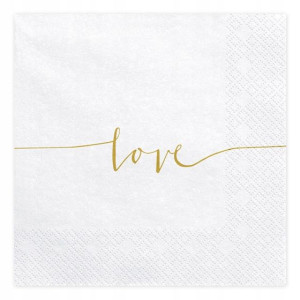 Serwetki 3 warstwowe 33x33cm LOVE - 20szt