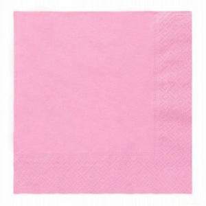 Serwetki 3 warstwowe 33x33cm RÓŻOWE - 20szt