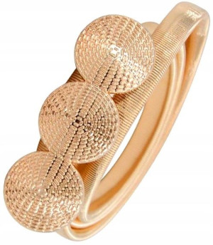 Złoty Pasek Metalowy Sprężynka Pancerka Snake Boho