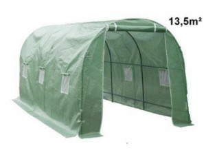 Tunel ogrodowy 3x4,5m 13,5m2 drzwi  zielony