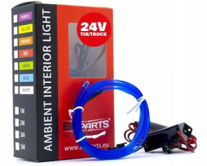 Światłowód LED Neon Niebieski 1m 24V TIR BUS