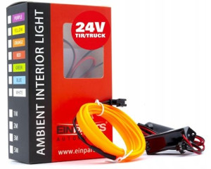 Światłowód LED Neon Pomarańczowy 1m 24V TIR BUS