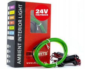 Światłowód LED Neon Zielony 1m 24V TIR BUS