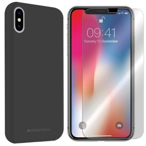 Etui Do Iphone X Case Tył Mercury Soft + Szkło 9h