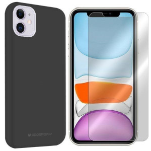 Etui Do Iphone 11 Case Tył Mercury Soft + Szkło 9h