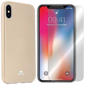 Etui Do Iphone X Case Tył Mercury Jelly + Szkło 9h