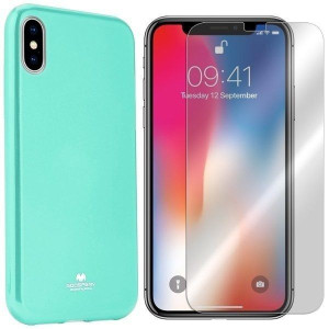 Etui Do Iphone X Case Tył Mercury Jelly + Szkło 9h