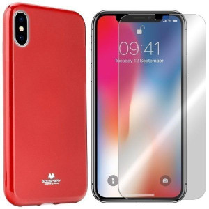 Etui Do Iphone X Case Tył Mercury Jelly + Szkło 9h